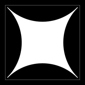 white on black