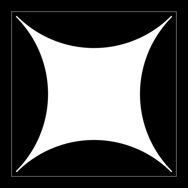 white on black