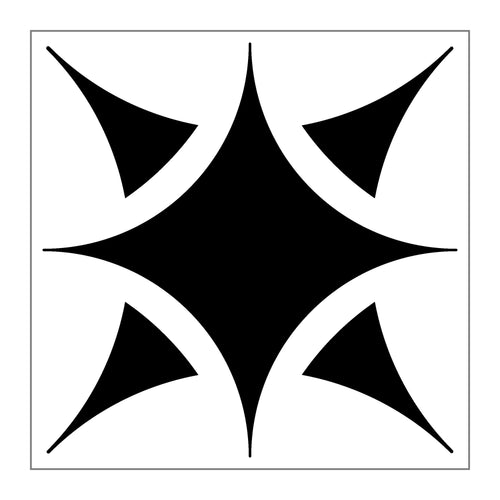 black on white