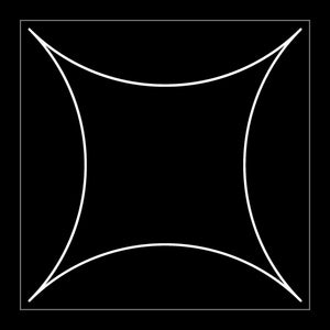 white on black