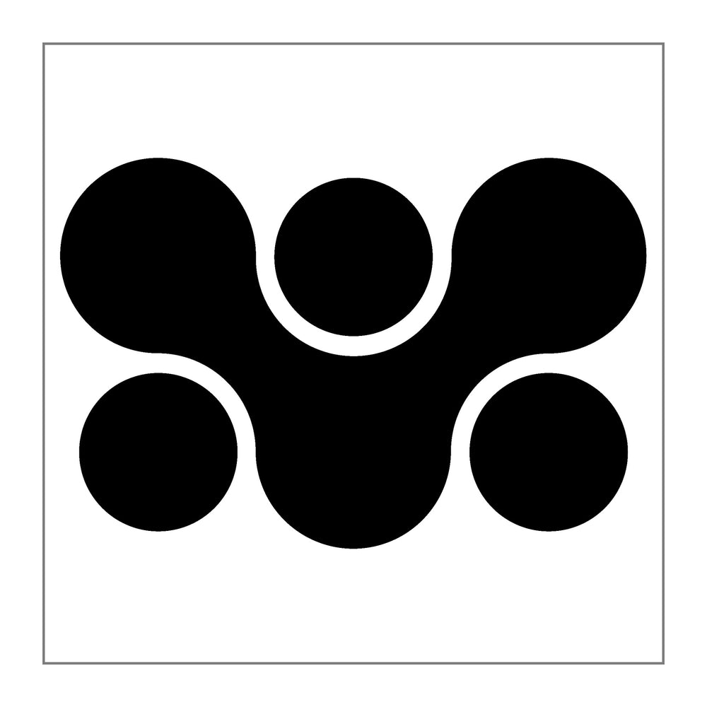 black on white