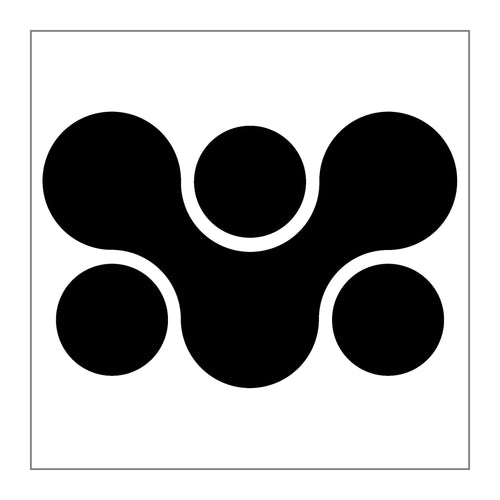 black on white