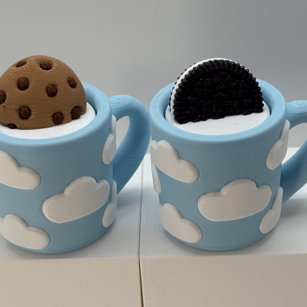Cloud Mug Fidget Clicker 3D Print