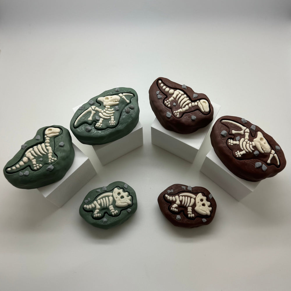Dinosaur Fossil Fidget Clicker 3D Print