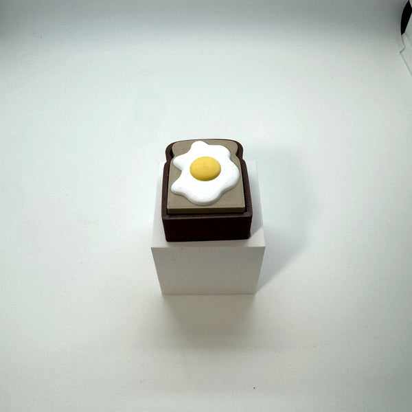 Egg on Toast Fidget Clicker 3D Print
