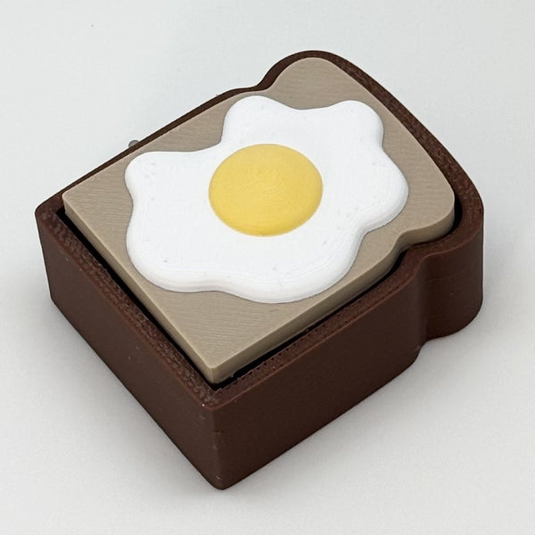 Egg on Toast Fidget Clicker 3D Print