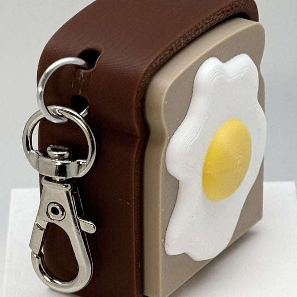 Egg on Toast Fidget Clicker 3D Print