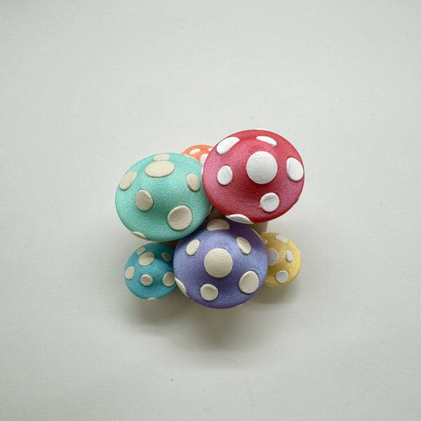 Mushroom Cluster Fidget Clicker 3D Print